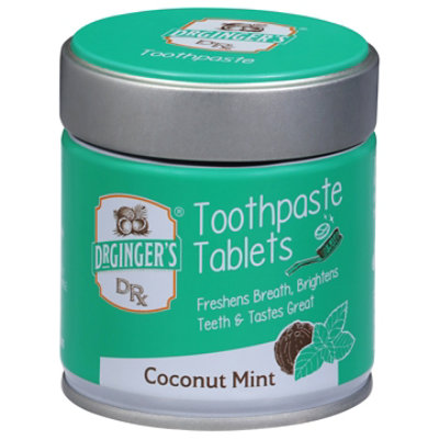 Dr Gingers Toothpaste Tablets Coconut - 60 ct - Image 1