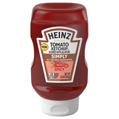Heinz Simply Spicy Tomato Ketchup Blended With Jalapeno, 13.5 Oz Bottle - 13.5 Oz - Image 1
