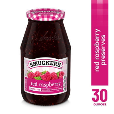 Smuckers Preserves Raspberry Red - 30 Oz - Image 1