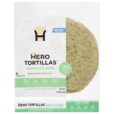 Hero Spinach And Herb Tortillas - 9.3 Oz - Image 2