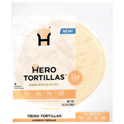 Hero Flour Tortillas - 4 Count - Image 2