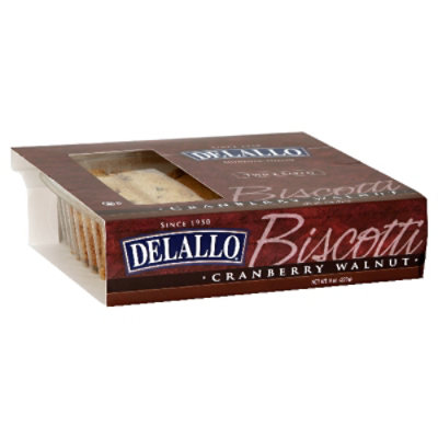 Delallo Italian Cranberry & Almond Biscotti - 7.8 Oz - Image 1
