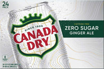 Canada Dry Zero Sugar Ginger Ale Soda Pack - 24-12 Fl. Oz. - Image 5