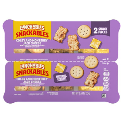 Lunchables Snackables With Colby & Monterey Jack Cheese Crackers & Chocolate Chip Snack Kit 2.64oz - 2.64 OZ - Image 2