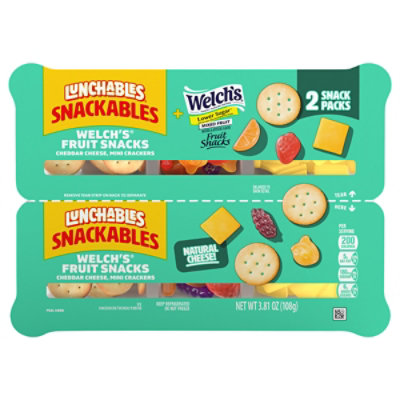 Lunchables Snackables With Welch's Fruit Snacks Cheddar Cheese & Mini Crackers Snack Kit 3.81oz - 3.81 OZ - Image 2