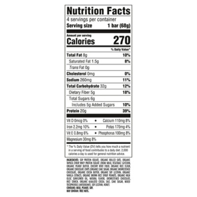 Clif High Protein Peanut Butter Chocolate Chip Energy Bar - 4 Count - Image 4