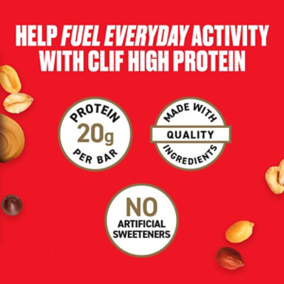 Clif High Protein Peanut Butter Chocolate Chip Energy Bar - 4 Count - Image 5
