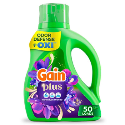 Gain Plus Liquid Laundry He Detergent With Febreze, Moonlight Breeze - 66 Fl. Oz. - Image 1