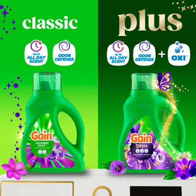 Gain Plus Liquid Laundry He Detergent With Febreze, Moonlight Breeze - 66 Fl. Oz. - Image 2
