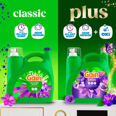 Gain Plus Liquid Laundry He Detergent With Febreze, Moonlight Breeze - 147 Fl. Oz. - 147 Fl. Oz. - Image 2