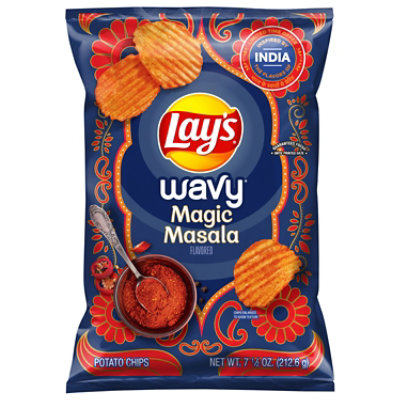Lay's Wavy Potato Chips Magic Masala Flavored - 7.5 Oz - Image 1