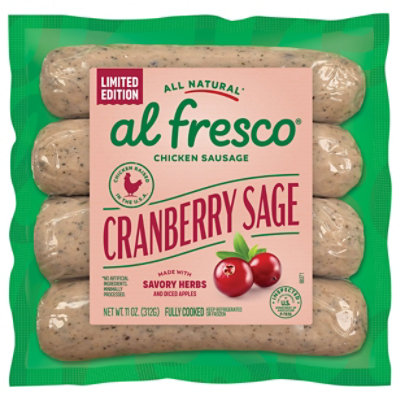 Al Fresco Cranberry Sage Chicken Sausage 11oz - 11 OZ - Image 2