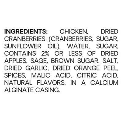 Al Fresco Cranberry Sage Chicken Sausage 11oz - 11 OZ - Image 4
