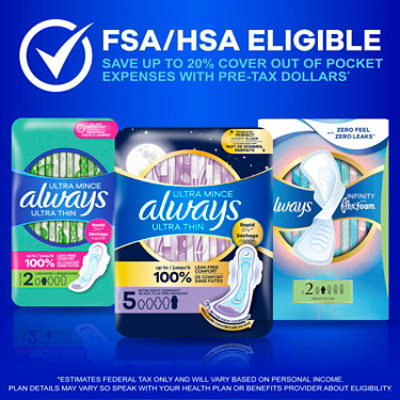 Always Ultra Thin Pads Reg - Sz1 - 62 Count - Image 8