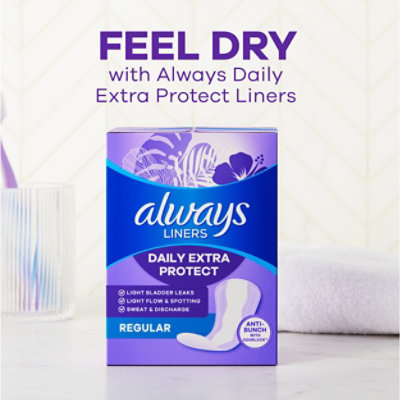 Always Anti-bunch Xtra Protection Daily Liners, Extra Long, Unscented, 116 Ct - 116 ct - Image 7