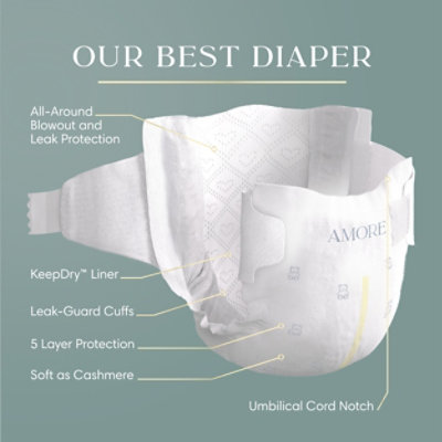 Pampers Amore  Base Version 4.5X Newborn Diapers- 76 Count - Image 2