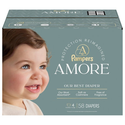 Pampers Amore Diapers Base Version 4.5x 4/maxi - 58 ct - Image 2