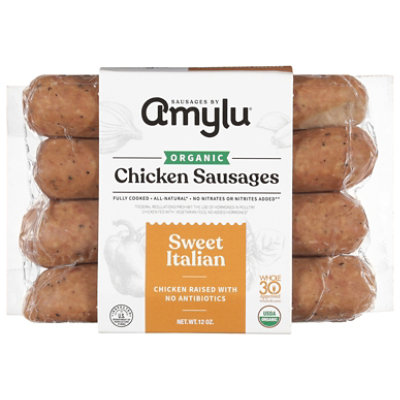 Amylu Organic Sweet Italian Chicken Sausages - 12 Oz - Image 2