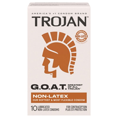 Trojan G.O.A.T Non Latex Condom - 10 Count - Image 1