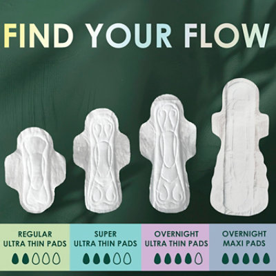 L. Extra Long Maxi Pads With Wings, Overnight Absorbency, 28 Count - 28 ct - Image 3