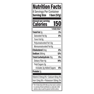 Orowheat 100% Whole Wheat Hamburger Buns - 16 Oz - Image 3