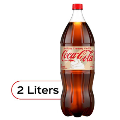 Coca-cola Holiday Creamy Vanilla Bottle, 2 Liters - 67.6 FZ