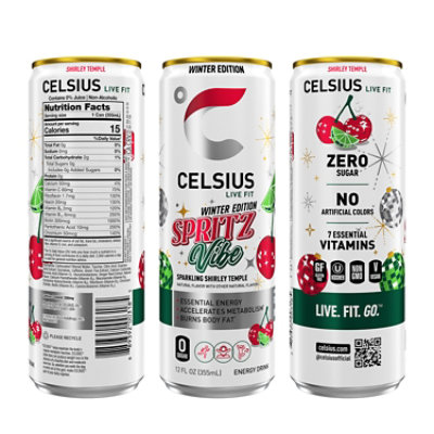 Sparkling Spritz Vibe Winter Edition Energy Sugar Free Drink 12oz - 12 fl oz - Image 2