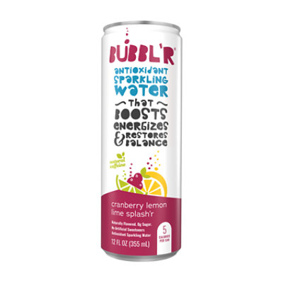 Bubbl'r Antioxidant Sparkling Water Cranberry Lemon Lime Splash'r 12oz - 12 fl oz - Image 1