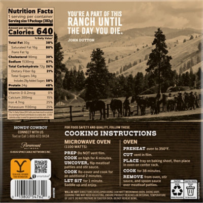 Yellowstone Dutton Family Bbq Meatloaf With Cheesey Mashed Potatoes 13.5 Oz - 13.5 oz - Image 5