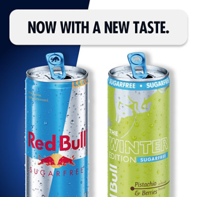 Red Bull Winter Edition Sugarfree Pistachio & Berries 80mg Caffeine Energy Drink - 8.4 fl oz - Image 2