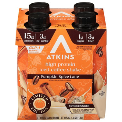 Atkins Protein-rich Ready To Drink Pumpkin Spice Latte - 44 fl oz - Image 2
