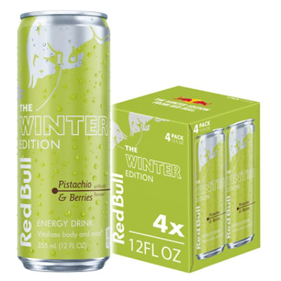Red Bull Winter Edition Pistachio & Berries 80mg Caffeine Energy Drink - 4 - 12 fl oz - Image 1