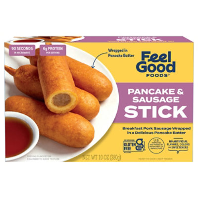 Feel Good Foods Sausage Pancake Stick Entree - 10 oz - Image 1