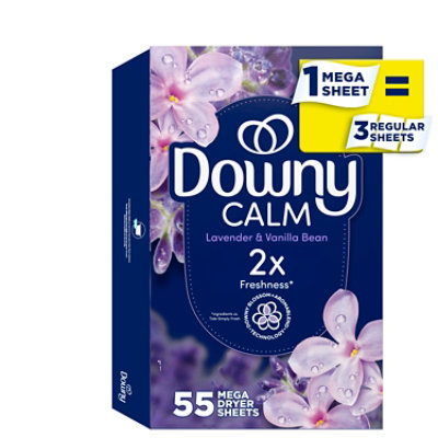 Downy Infusions Mega Dryer Sheets, Calm Lavender & Vanilla - 55 Ct. - 55 ct - Image 1
