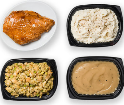 Rotisserie Turkey Breast Holiday Dinner with Sides Ready to Heat - Each - Image 1