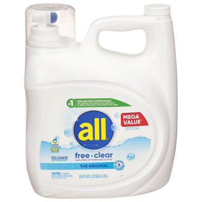 All Liquid Laundry Detergent, Free & Clear - 154 Fl. Oz. - 154 fl oz - Image 2