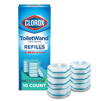 Clorox Toiletwand Disposable Toilet Cleaning Refills, Rainforest Rush - 10 Ct. - 10 ct - Image 1