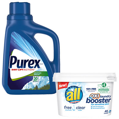 43.5-50-oz. Or 21-oz. Purex Crystals or 52-oz. all Laundry...