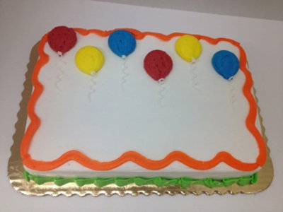 Floating Balloons Sheet Cake