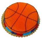 8" Round Cake Basketball