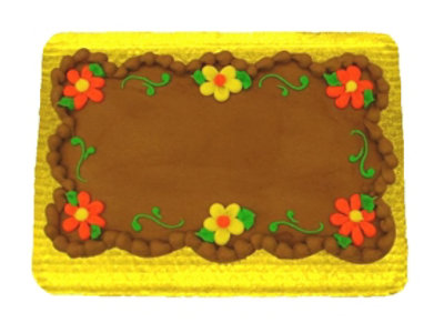 Floral Border Cupcake Cake
