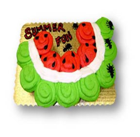 Summer Fun Watermelon Shaped Cupcake Cake
