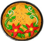 Pointsettia Message Cookie