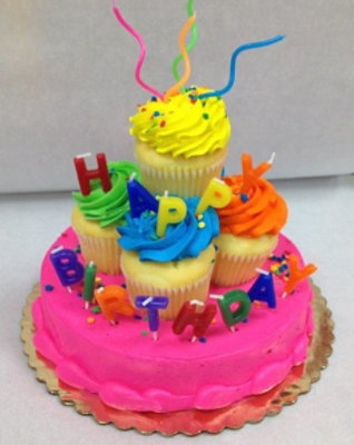 Cupcake Stacked Birthday Cake