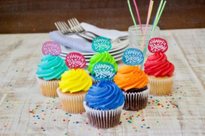 Birthday Party Cupcakes with Pics 10 or 24 Count