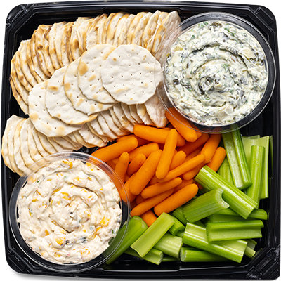 Vegetable and Dip Snacker Tray