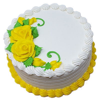 8 Inch Double Layer Floral Cake