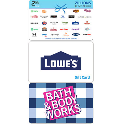 b b works lowes zift zillion gift cards Albertsons Coupon