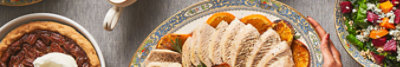 Turkey with salad and pie