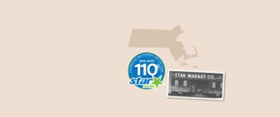 Celebrating one hundred and sixty five years. 1915 - 2025, 110 Star Market